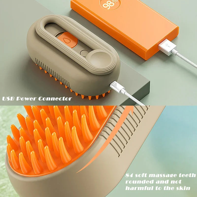 Brosse Vapeur Électrique — Élimine les Poils de votre Chat & Chien