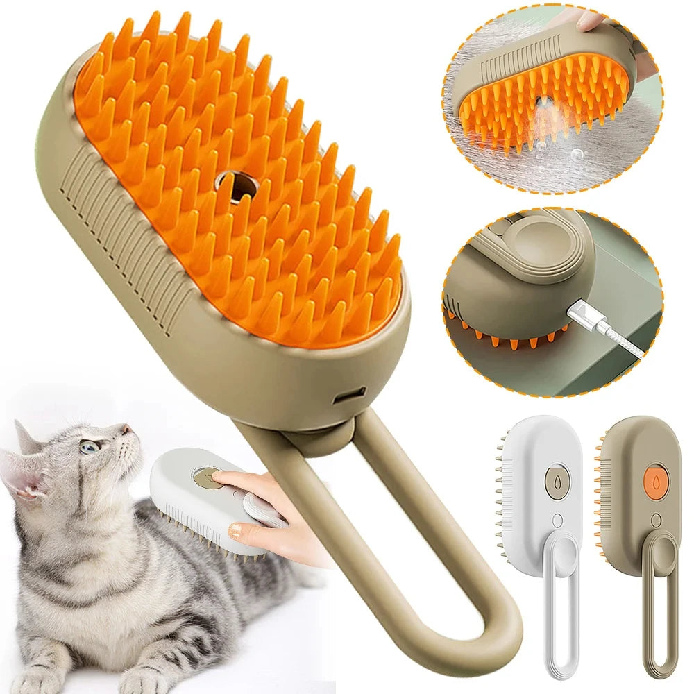 Brosse Vapeur Électrique — Élimine les Poils de votre Chat & Chien