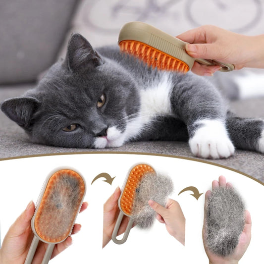 Brosse Vapeur Électrique — Élimine les Poils de votre Chat & Chien
